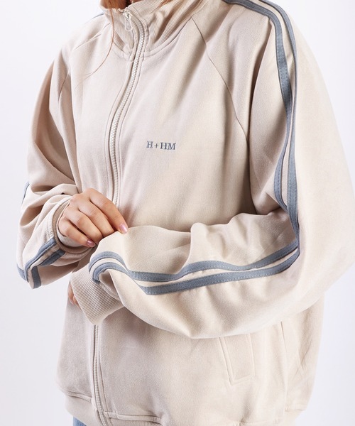 WESTSEA（ウエストシー）の「スウェードポンチ トラックジャケット 肩ライン入り（ブルゾン・メンズ・オフホワイト/ブラック/グレイッシュベージュ・M/L/XL）」の7枚目の写真