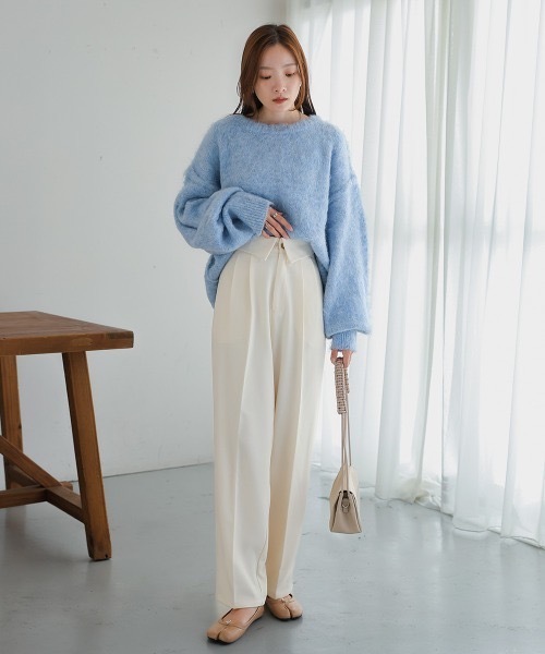 Bab（バブ）の「2WAYハイウエストスラックス（スラックス・レディース・ピンク/アイボリー/チャコールグレー・M/S/L）」の10枚目の写真