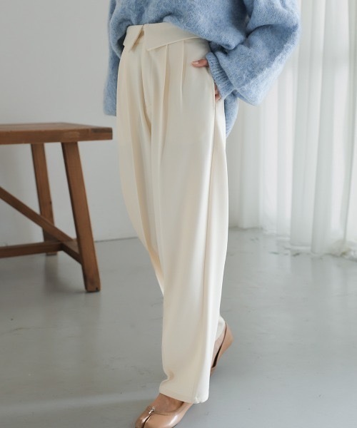 Bab（バブ）の「2WAYハイウエストスラックス（スラックス・レディース・ピンク/アイボリー/チャコールグレー・M/S/L）」の12枚目の写真