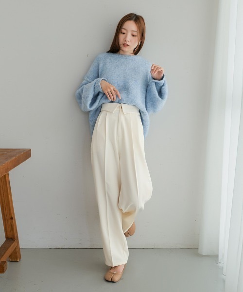 Bab（バブ）の「2WAYハイウエストスラックス（スラックス・レディース・ピンク/アイボリー/チャコールグレー・M/S/L）」の13枚目の写真