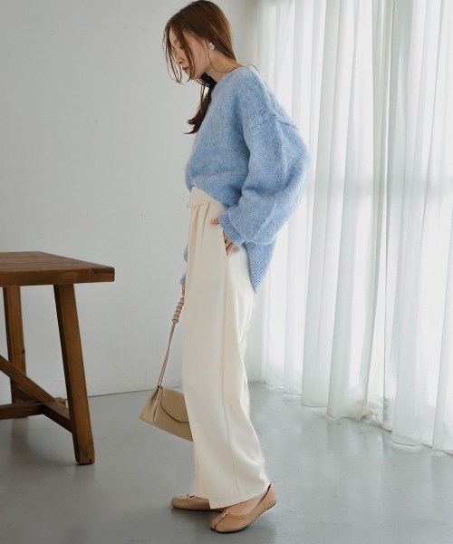 Bab（バブ）の「2WAYハイウエストスラックス（スラックス・レディース・ピンク/アイボリー/チャコールグレー・M/S/L）」の14枚目の写真