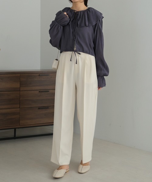 Bab（バブ）の「2WAYハイウエストスラックス（スラックス・レディース・ピンク/アイボリー/チャコールグレー・M/S/L）」の21枚目の写真