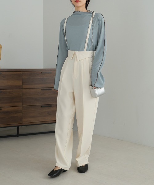 Bab（バブ）の「2WAYハイウエストスラックス（スラックス・レディース・ピンク/アイボリー/チャコールグレー・M/S/L）」の18枚目の写真