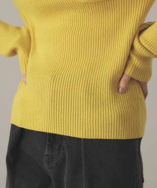 セール】ミリタリーワイドリブニット【洗える】（ニット/セーター