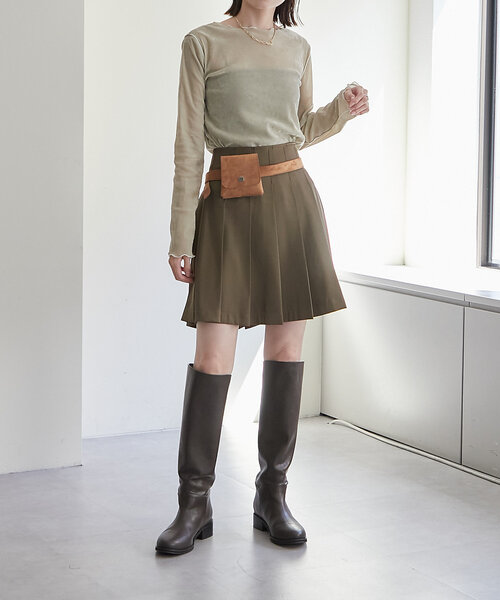 mystic(ミスティック)の「プリーツミニスカート(スカート・レディース・ブラック/ブラウン/チャコールグレー・1/2)」の21枚目の写真