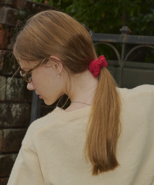 GIUNON(ジウノン)の「cotton charm mini chouchou / コットンチャームミニシュシュ(シュシュ・レディース・アイボリー/ブラック/グレー/レッド・FREE)」の1枚目の写真