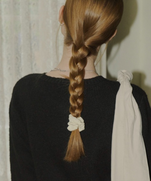 GIUNON(ジウノン)の「cotton charm mini chouchou / コットンチャームミニシュシュ(シュシュ・レディース・アイボリー/ブラック/グレー/レッド・FREE)」の2枚目の写真