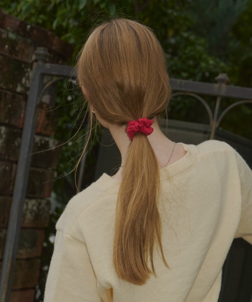 GIUNON(ジウノン)の「cotton charm mini chouchou / コットンチャームミニシュシュ(シュシュ・レディース・アイボリー/ブラック/グレー/レッド・FREE)」の18枚目の写真