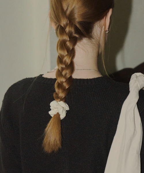 GIUNON(ジウノン)の「cotton charm mini chouchou / コットンチャームミニシュシュ(シュシュ・レディース・アイボリー/ブラック/グレー/レッド・FREE)」の6枚目の写真