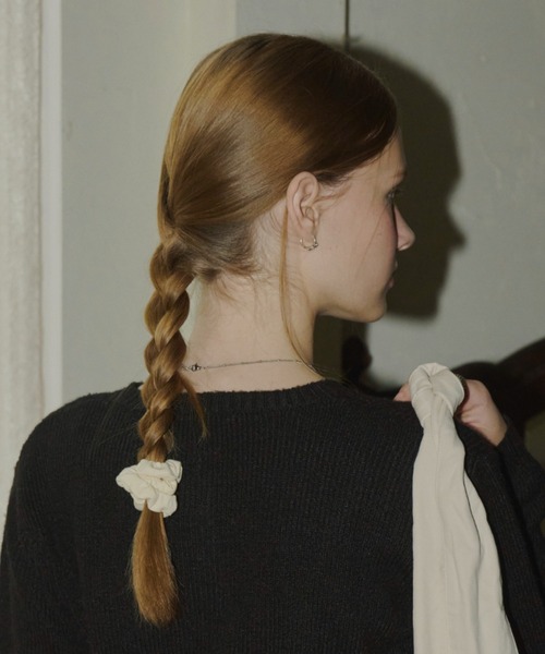 GIUNON(ジウノン)の「cotton charm mini chouchou / コットンチャームミニシュシュ(シュシュ・レディース・アイボリー/ブラック/グレー/レッド・FREE)」の5枚目の写真