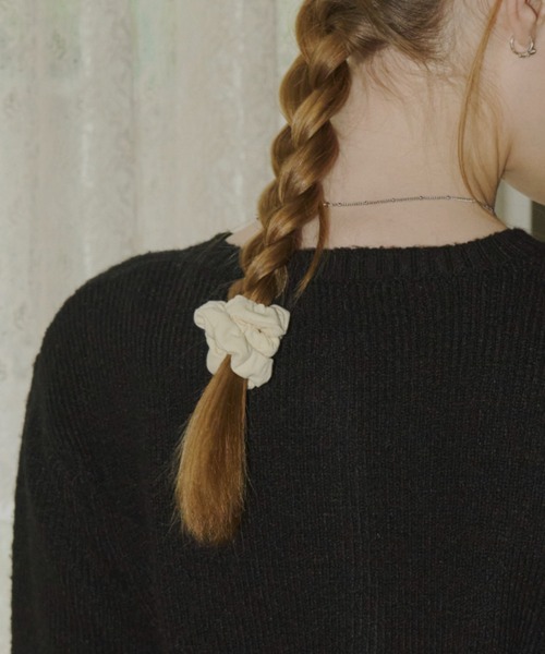 GIUNON(ジウノン)の「cotton charm mini chouchou / コットンチャームミニシュシュ(シュシュ・レディース・アイボリー/ブラック/グレー/レッド・FREE)」の9枚目の写真