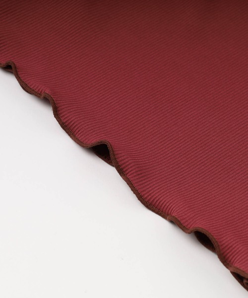 URBAN CHERRY(アーバンチェリー)の「ショルダーフリルリブトップス(Tシャツ/カットソー・キッズ・ブルー/オレンジ/ブラウン・100cm/110cm/120cm/130cm)」の21枚目の写真