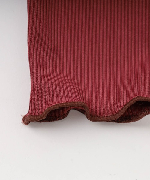 URBAN CHERRY(アーバンチェリー)の「ショルダーフリルリブトップス(Tシャツ/カットソー・キッズ・ブルー/オレンジ/ブラウン・100cm/110cm/120cm/130cm)」の22枚目の写真