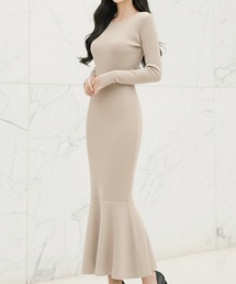 JULIA BOUTIQUE（ジュリアブティック）の「美ライン ロングニットマーメイドワンピース（ワンピース）」
