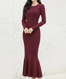 JULIA BOUTIQUE（ジュリアブティック）の「美ライン ロングニットマーメイドワンピース（ワンピース）」