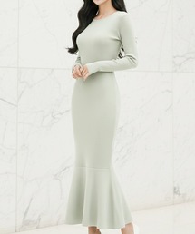JULIA BOUTIQUE（ジュリアブティック）の「美ライン ロングニットマーメイドワンピース（ワンピース）」