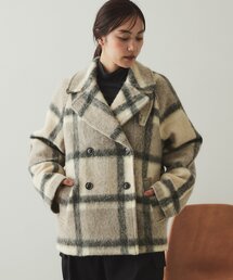 OPAQUE.CLIP | 《美人百花掲載》ビックチェック ミドルPコート(ピーコート)