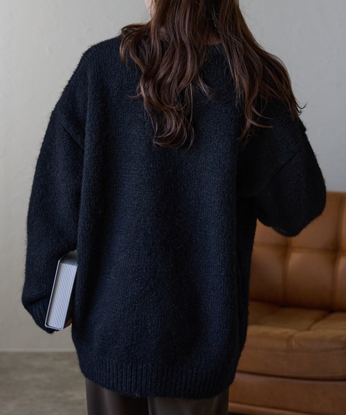 90's レトロ　プルオーバー　ジップアップニット　激レア &. NOSTALGIA ニット セーター シアバターオーバーサイズ