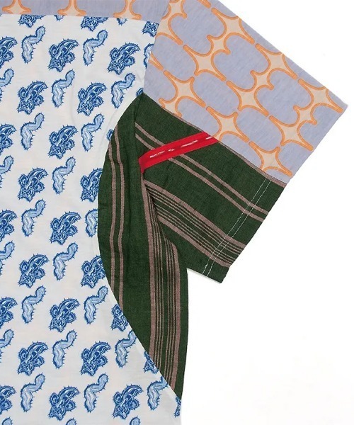 PHINGERIN(フィンガリン)の「PHINGERIN / フィンガリン COMBI JERSEY OP SHIRT 総柄 切り替え 半袖シャツ(シャツ/ブラウス・メンズ・パープル・LARGE)」の6枚目の写真