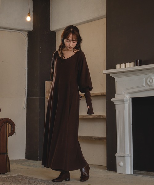 セール】shaggy bolero set volume sleeve onepiece / シャギーボレロ