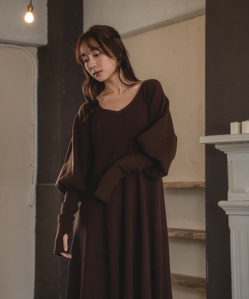 セール】shaggy bolero set volume sleeve onepiece / シャギーボレロ