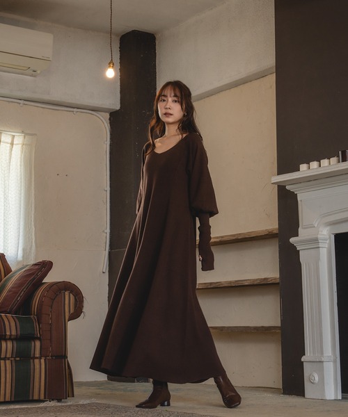 セール】shaggy bolero set volume sleeve onepiece / シャギーボレロ