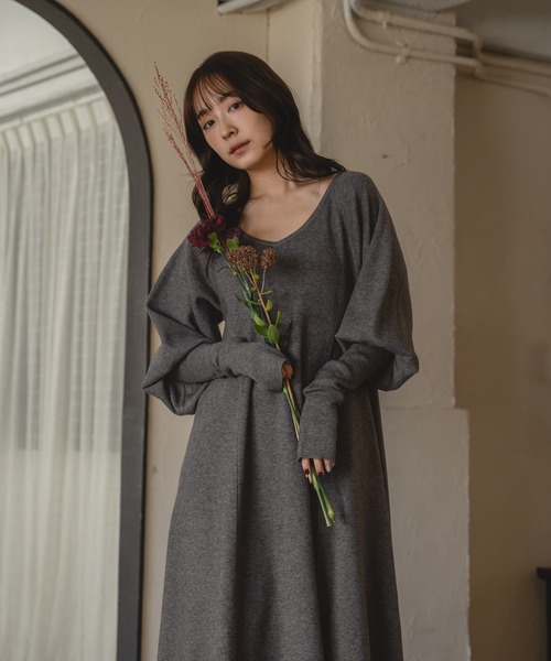 セール】shaggy bolero set volume sleeve onepiece / シャギーボレロ