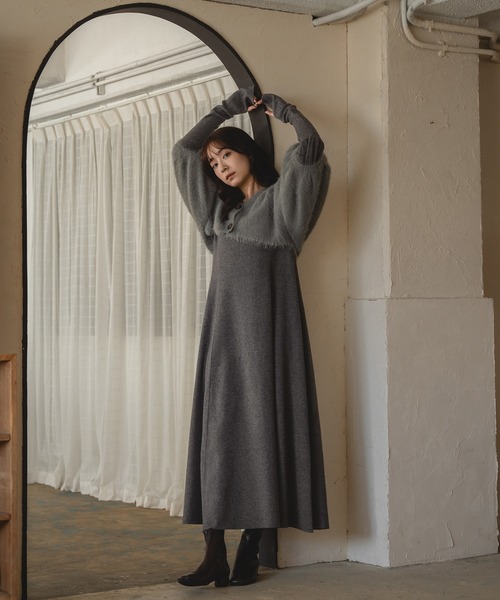 セール】shaggy bolero set volume sleeve onepiece / シャギーボレロ