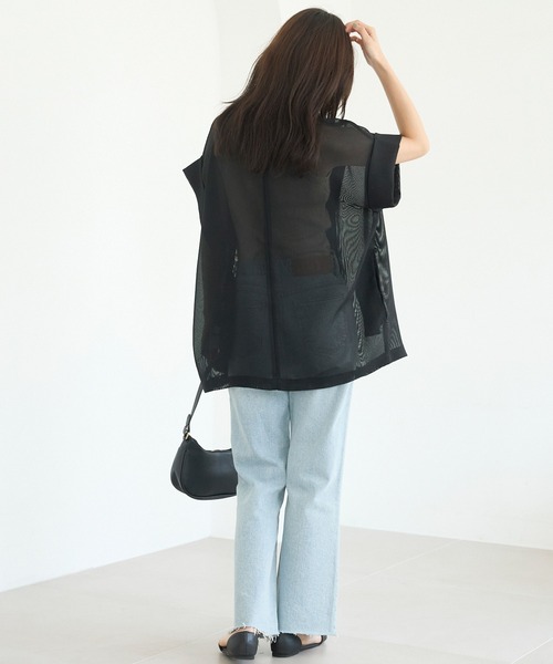 もっちゃん【完売商品】新色追加/ハーフスリーブメッシュジャケット COLLAGE GALLARDAGALANTE ジャケット テーラードジャケット 新色
