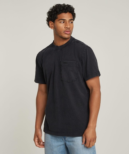 送料込★G-Star★Wash Ao Tシャツ セール】WASHED POCKET T-SHIRT/ヴィンテージライクポケットT