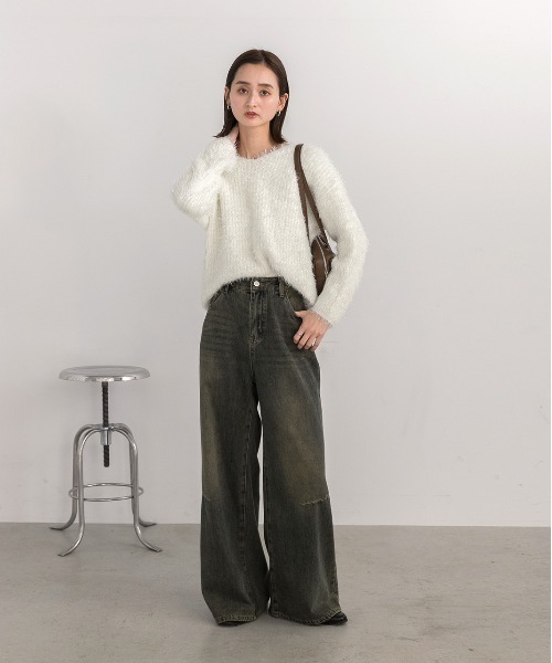 ad thie(アドティエ)の「ニータック ルーズフィットデニム(デニムパンツ・レディース・ブルー/ライトブルー・SMALL/MEDIUM)」の17枚目の写真