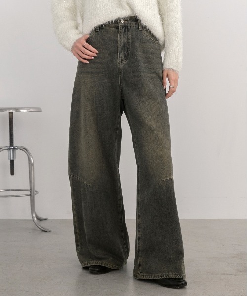 ad thie(アドティエ)の「ニータック ルーズフィットデニム(デニムパンツ・レディース・ブルー/ライトブルー・SMALL/MEDIUM)」の20枚目の写真