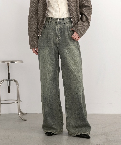 ad thie(アドティエ)の「ニータック ルーズフィットデニム(デニムパンツ・レディース・ブルー/ライトブルー・SMALL/MEDIUM)」の8枚目の写真