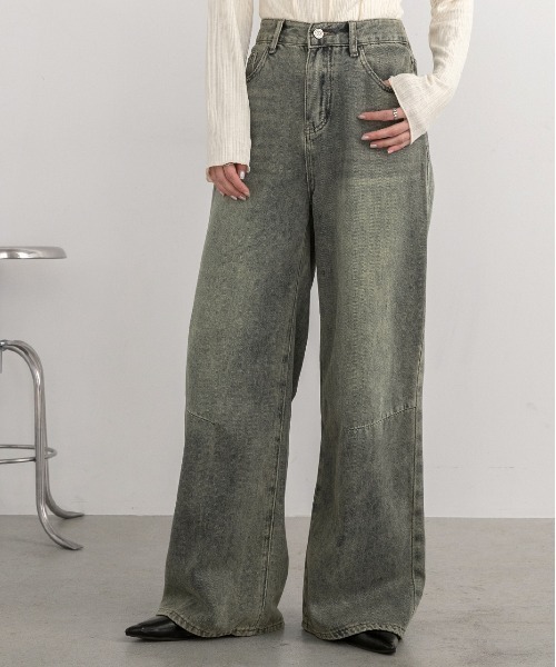 ad thie(アドティエ)の「ニータック ルーズフィットデニム(デニムパンツ・レディース・ブルー/ライトブルー・SMALL/MEDIUM)」の16枚目の写真
