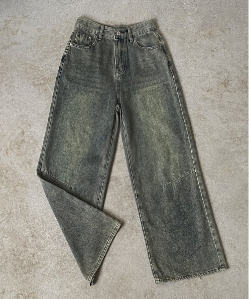 ad thie(アドティエ)の「ニータック ルーズフィットデニム(デニムパンツ・レディース・ブルー/ライトブルー・SMALL/MEDIUM)」の7枚目の写真