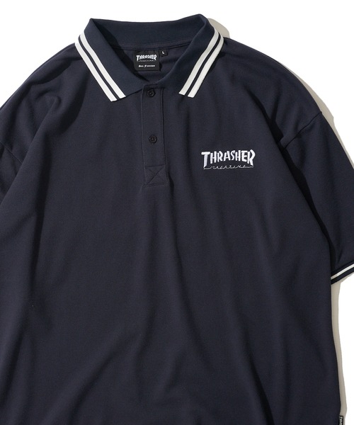 THRASHER(スラッシャー)の「【THRASHER / スラッシャー】ワンポイントロゴ刺繍ポロシャツ(ポロシャツ・メンズ・ネイビー/ホワイト/ブラック・X-LARGE/LARGE/MEDIUM)」の3枚目の写真