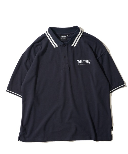 THRASHER(スラッシャー)の「【THRASHER / スラッシャー】ワンポイントロゴ刺繍ポロシャツ(ポロシャツ・メンズ・ネイビー/ホワイト/ブラック・X-LARGE/LARGE/MEDIUM)」の8枚目の写真