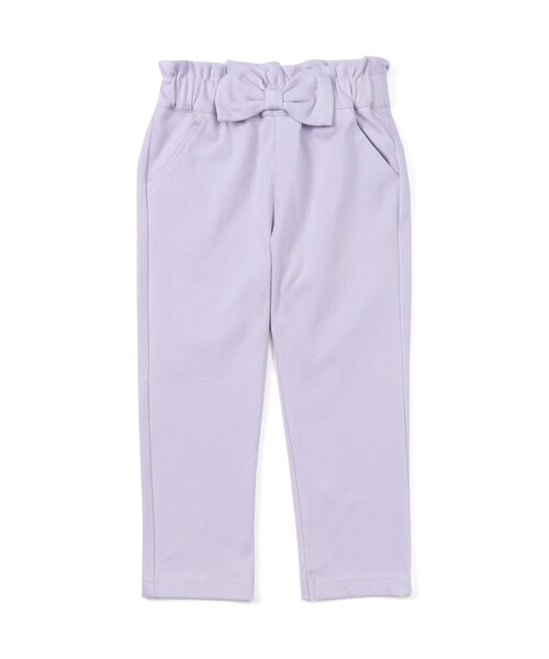 apres les cours（アプレレクール）の「【WEB限定/ジュニア対応】ウエストリボンニットツイルパンツ（その他パンツ・キッズ・ブルー/ラベンダー/チェック/ネイビー・120/110/100/90/130/80/140）」の8枚目の写真