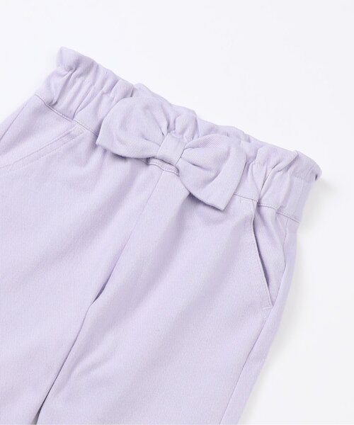 apres les cours（アプレレクール）の「【WEB限定/ジュニア対応】ウエストリボンニットツイルパンツ（その他パンツ・キッズ・ブルー/ラベンダー/チェック/ネイビー・120/110/100/90/130/80/140）」の14枚目の写真