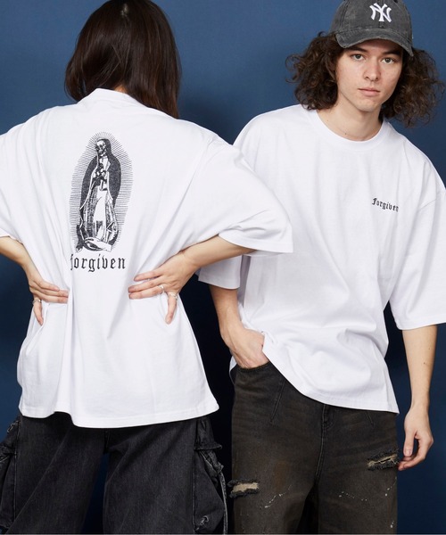 unrelaxing（アンリラクシング）の「オーバーサイズ  刺繍 Tシャツ 綿100％ /embroidery oversize T-shirt（Tシャツ/カットソー・メンズ・ホワイト系6/ホワイト系7/ホワイト系8/ホワイト/ブラック/その他/その他3/その他6/ブラック系その他2/ブラック系その他3/その他19/その他20/ブラック×ブルー/その他17/その他10/ブラック×レッド/ホワイト系2/ホワイト系4/ホワイト系/ホワイト系1/ブラック系その他4/ブラック系その他6/ライトブラック/ブラック系1/ブラック系3/その他8/ホワイト系9/スミクロ/ブラック系その他7/ブラック系/その他1/その他5/その他11/その他14/その他15/その他16/その他18/ホワイト系3/ホワイト系5/ブラック系その他/ブラック系2/その他4/その他7/その他9/その他12/その他21・SMALL/MEDIUM/LARGE/X-LARGE）」の9枚目の写真