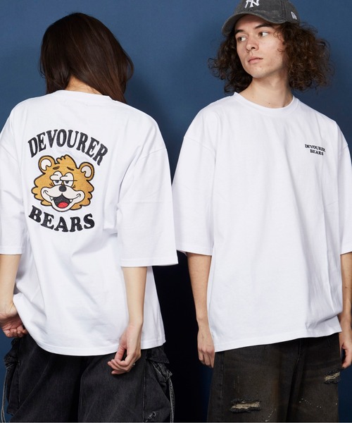 unrelaxing（アンリラクシング）の「オーバーサイズ  刺繍 Tシャツ 綿100％ /embroidery oversize T-shirt（Tシャツ/カットソー・メンズ・ホワイト系6/ホワイト系7/ホワイト系8/ホワイト/ブラック/その他/その他3/その他6/ブラック系その他2/ブラック系その他3/その他19/その他20/ブラック×ブルー/その他17/その他10/ブラック×レッド/ホワイト系2/ホワイト系4/ホワイト系/ホワイト系1/ブラック系その他4/ブラック系その他6/ライトブラック/ブラック系1/ブラック系3/その他8/ホワイト系9/スミクロ/ブラック系その他7/ブラック系/その他1/その他5/その他11/その他14/その他15/その他16/その他18/ホワイト系3/ホワイト系5/ブラック系その他/ブラック系2/その他4/その他7/その他9/その他12/その他21・SMALL/MEDIUM/LARGE/X-LARGE）」の10枚目の写真