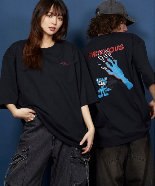 unrelaxing（アンリラクシング）の「オーバーサイズ  刺繍 Tシャツ 綿100％ /embroidery oversize T-shirt（Tシャツ/カットソー・メンズ・ホワイト系6/ホワイト系7/ホワイト系8/ホワイト/ブラック/その他/その他3/その他6/ブラック系その他2/ブラック系その他3/その他19/その他20/ブラック×ブルー/その他17/その他10/ブラック×レッド/ホワイト系2/ホワイト系4/ホワイト系/ホワイト系1/ブラック系その他4/ブラック系その他6/ライトブラック/ブラック系1/ブラック系3/その他8/ホワイト系9/スミクロ/ブラック系その他7/ブラック系/その他1/その他5/その他11/その他14/その他15/その他16/その他18/ホワイト系3/ホワイト系5/ブラック系その他/ブラック系2/その他4/その他7/その他9/その他12/その他21・SMALL/MEDIUM/LARGE/X-LARGE）」の20枚目の写真