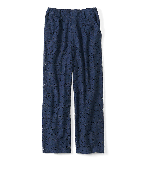 IEDIT(イディット)の「【股下丈が選べる】ララ・ステラ パンツスタイルをフェミニンにする レースガウチョパンツ (その他パンツ・レディース・ワインレッド/ブラック/ネイビー・3/1/4/10/2/9/5/7/8/6)」の7枚目の写真