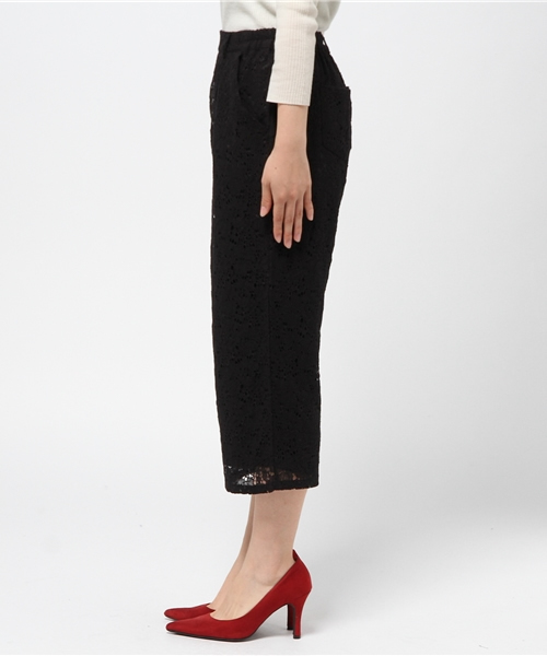 IEDIT(イディット)の「【股下丈が選べる】ララ・ステラ パンツスタイルをフェミニンにする レースガウチョパンツ (その他パンツ・レディース・ワインレッド/ブラック/ネイビー・3/1/4/10/2/9/5/7/8/6)」の10枚目の写真