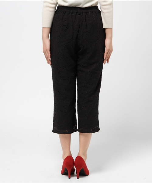 IEDIT(イディット)の「【股下丈が選べる】ララ・ステラ パンツスタイルをフェミニンにする レースガウチョパンツ (その他パンツ・レディース・ワインレッド/ブラック/ネイビー・3/1/4/10/2/9/5/7/8/6)」の11枚目の写真