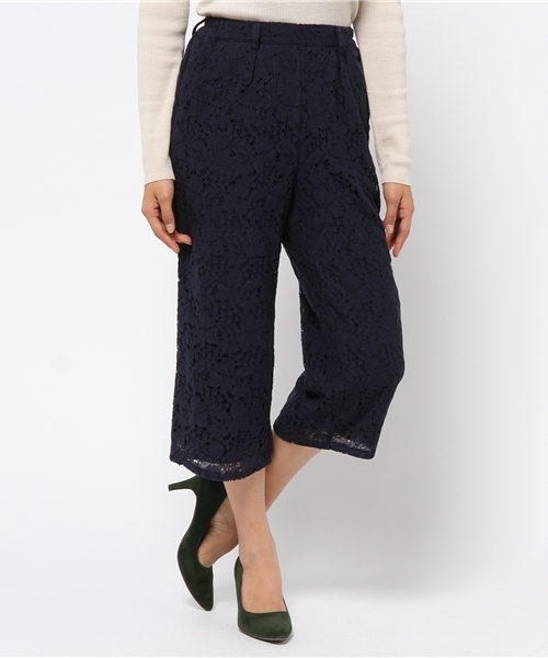 IEDIT(イディット)の「【股下丈が選べる】ララ・ステラ パンツスタイルをフェミニンにする レースガウチョパンツ (その他パンツ・レディース・ワインレッド/ブラック/ネイビー・3/1/4/10/2/9/5/7/8/6)」の19枚目の写真