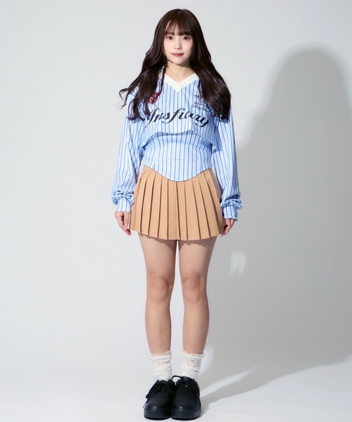 ALLuRing ChaRm（アリュリングチャーム）の「Pleated Skirt Pants / プリーツスカートパンツ（スカート・レディース・ホワイト/ブラック/ベージュ/グレー・S/M）」の6枚目の写真