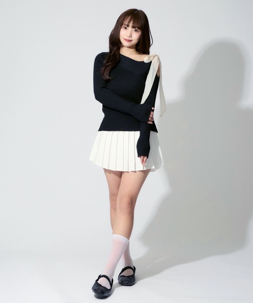 ALLuRing ChaRm（アリュリングチャーム）の「Pleated Skirt Pants / プリーツスカートパンツ（スカート・レディース・ホワイト/ブラック/ベージュ/グレー・S/M）」の16枚目の写真