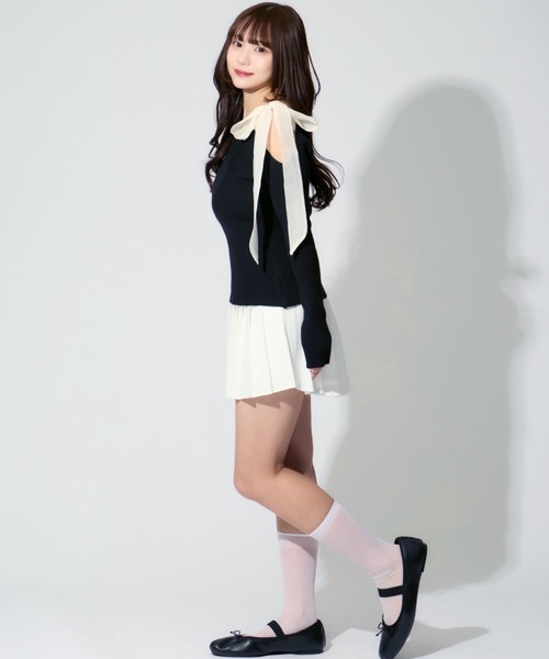 ALLuRing ChaRm（アリュリングチャーム）の「Pleated Skirt Pants / プリーツスカートパンツ（スカート・レディース・ホワイト/ブラック/ベージュ/グレー・S/M）」の15枚目の写真