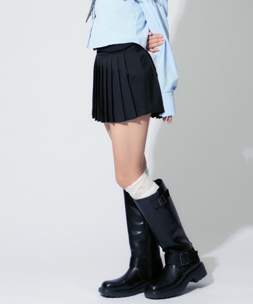 ALLuRing ChaRm（アリュリングチャーム）の「Pleated Skirt Pants / プリーツスカートパンツ（スカート・レディース・ホワイト/ブラック/ベージュ/グレー・S/M）」の12枚目の写真